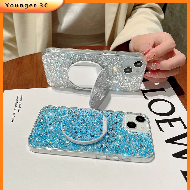 Ốp Điện Thoại Lấp Lánh Có Gương Trang Điểm Tròn Cho Iphone X / XS XR XS MAX 11 11PRO 11PROMAX 6G 6P 7G / 8G 7P / 8P