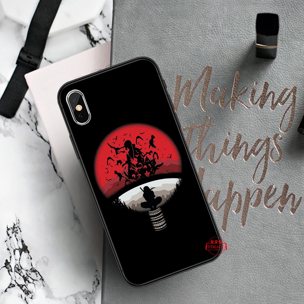 Ốp điện thoại in họa tiết Naruto Itachi Uchiha thích hợp cho iPhone 6 6S 7 8 Plus X XS XR 11 Pro Max