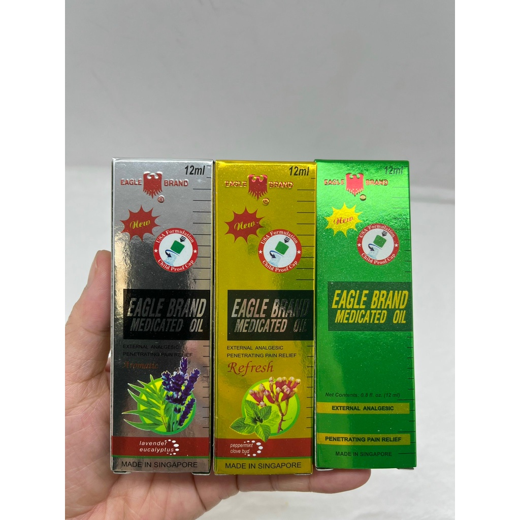 DẦU GIÓ CON Ó EAGLE BRAND SINGAPORE DẠNG LĂN 12ML - CHÍNH HÃNG - moctra251219