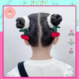 Dây Cột Tóc Cho Bé Chùm Cherry Xinh Xắn