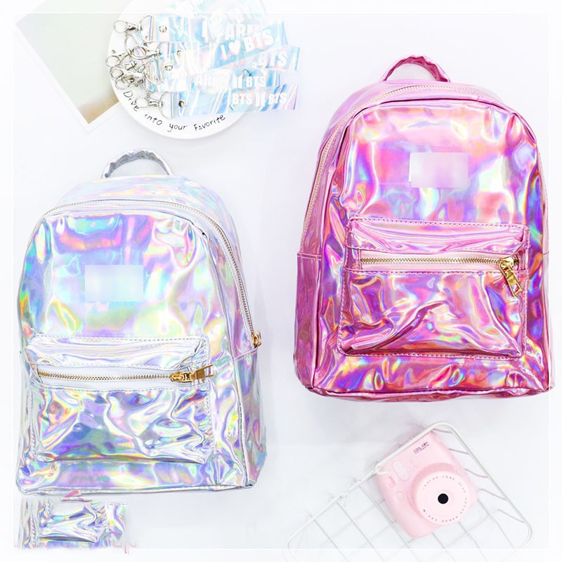 Balo hologram Blackpink Lisa Jisoo Jennie Rose 2 phân loại chất bóng đi học đi chơi phong cách Hàn Quốc