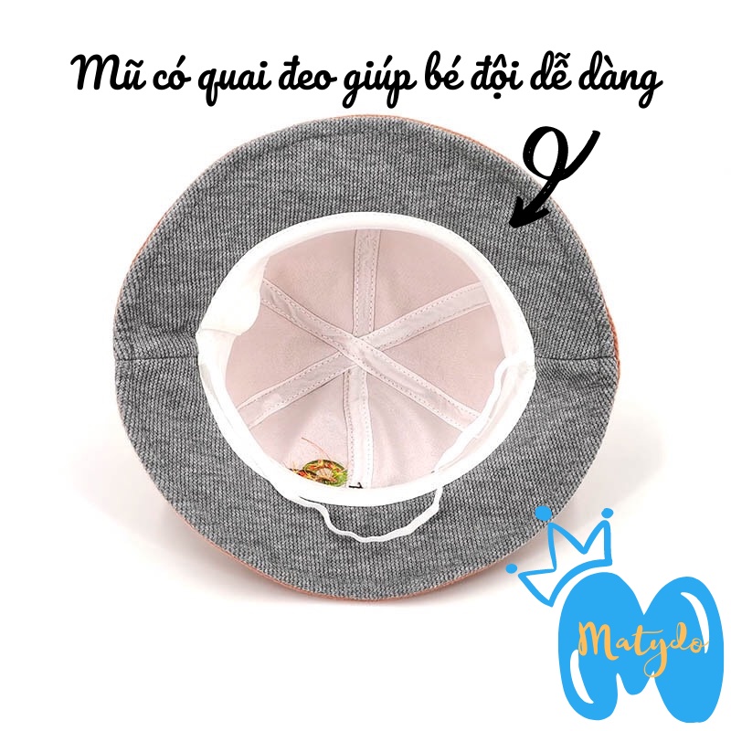 Mũ cho bé trai bé gái rộng vành nón trẻ em hình động vật đáng yêu phụ kiện mũ nón