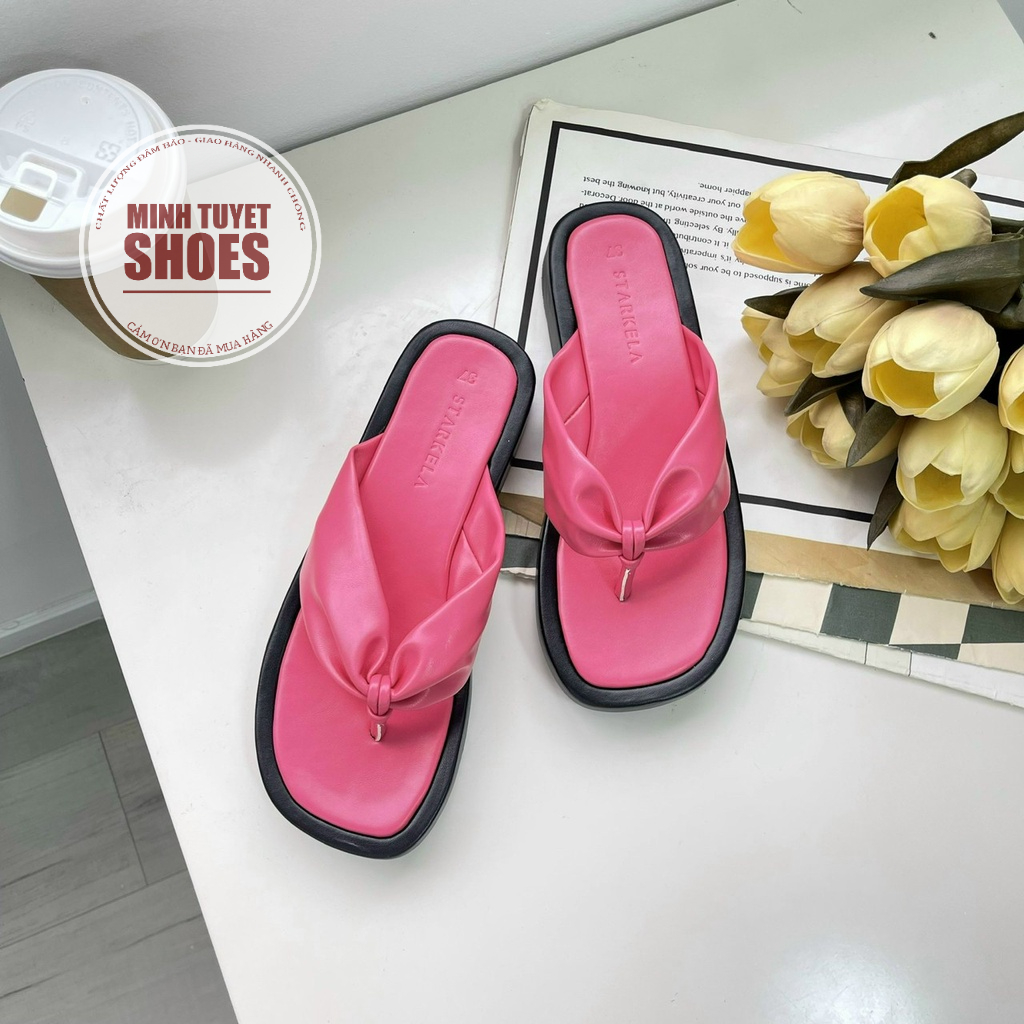 giày dép nữ minhtuyetshoes đế xuồng cao 3cm kiểu kẹp ngón nhiều màu mẫu mới xinh xắn đi biển