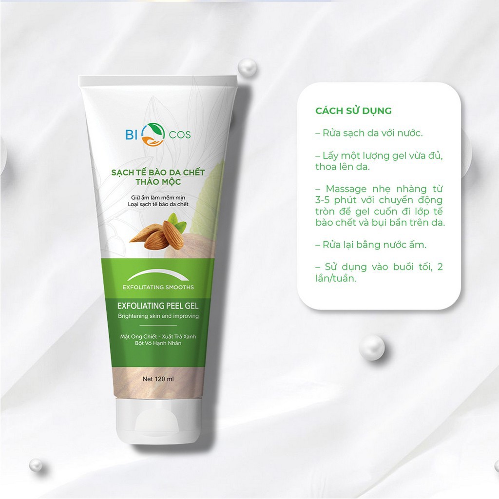 [Chính hãng] Tẩy Da Chết Thảo Mộc BIOCOS 120ml - Exfoliating Peel Gel Sạch Da, Dưỡng Ẩm, Sáng Mịn | BigBuy360 - bigbuy360.vn