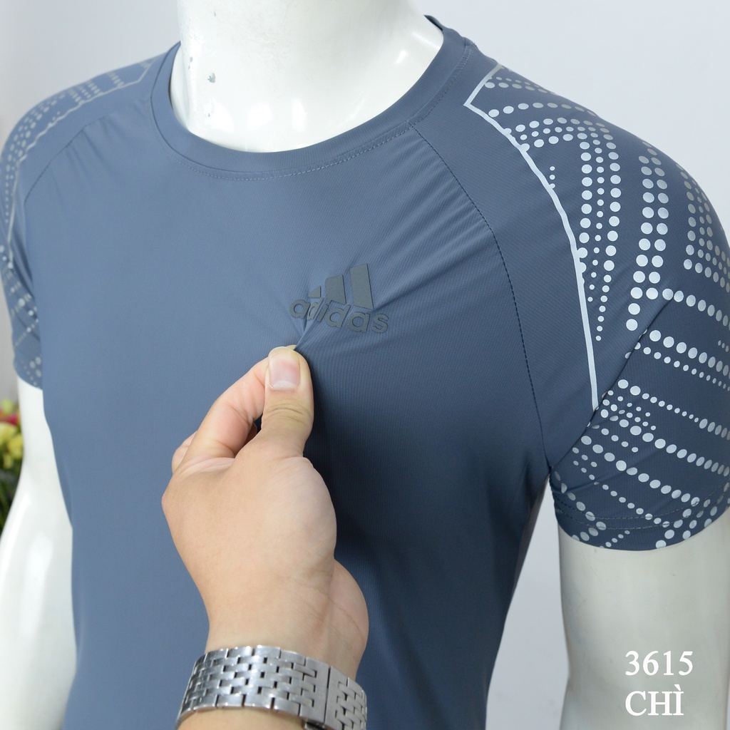 Áo phông nam thể thao adidas cao cấp mùa hè cộc tay cổ tròn chất thun lạnh mã 3615
