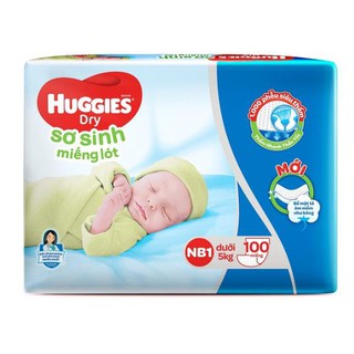 Miếng lót sơ sinh huggies nb1 100 miếng / 56 miếng