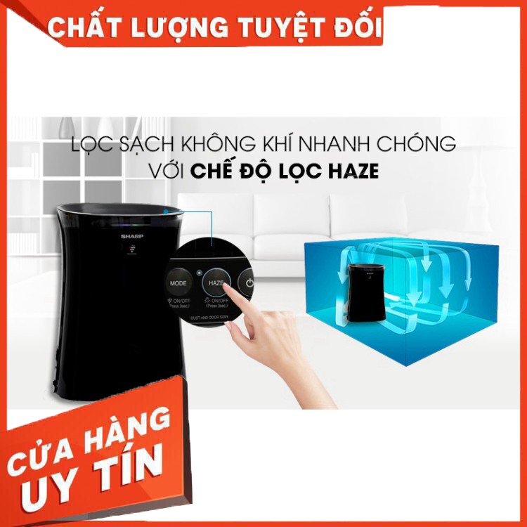 [Giá KM]  Máy lọc không khí bắt muỗi Sharp FP-GM50E-B , 40 m2 - Bảo hành chính hãng 12 tháng - hàng chất lượng, giá tốt 