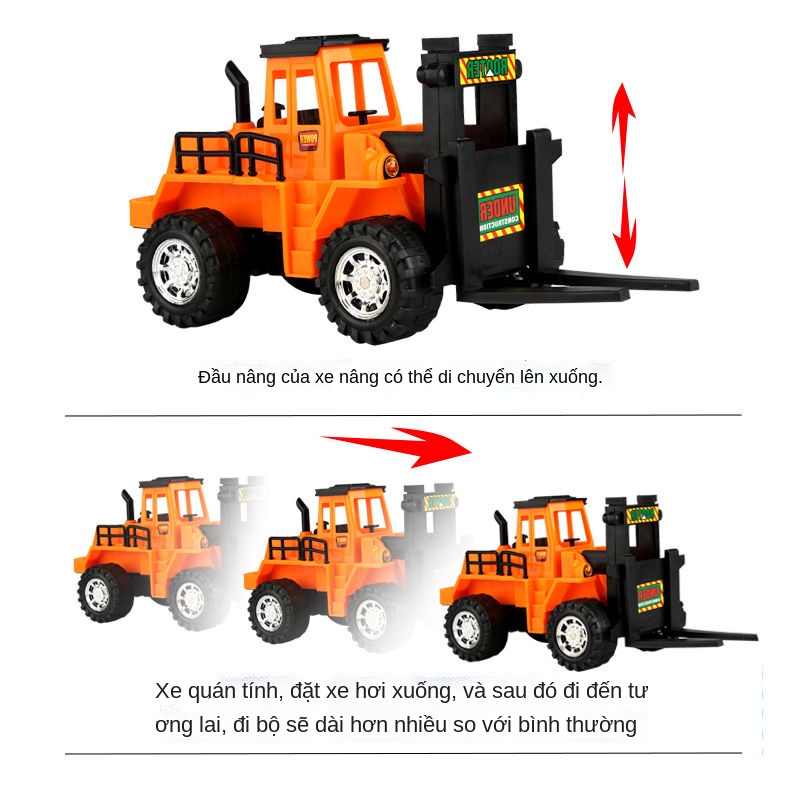 ✚Quán tính lớn, nhiều loại xe công trình, máy xúc đồ chơi, xe cẩu, xe nâng, máy ủi, máy bay lùi, ô tô đồ chơi trẻ em