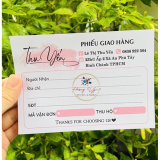 Phiếu ship thiết kế theo yêu cầu