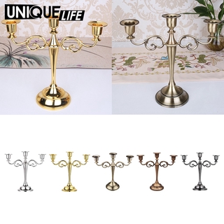 [Yoyoyo01] Giá Đỡ Đèn Cầy 3 Cánh Tay Kiểu Châu Âu Dùng Trang Trí