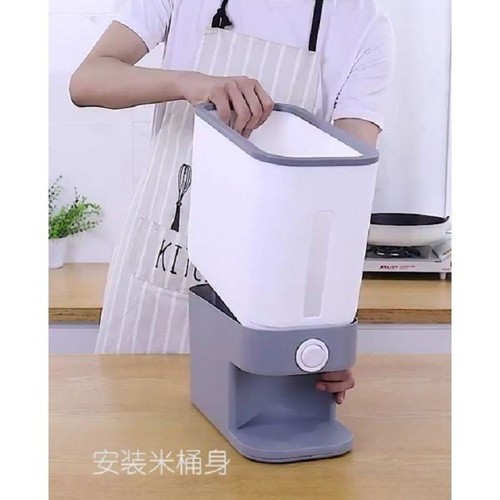 Thùng Đựng Gạo Thông Minh 3 trong 1 - Đựng 12KG - Hàng Cao Cấp - T2K Shop