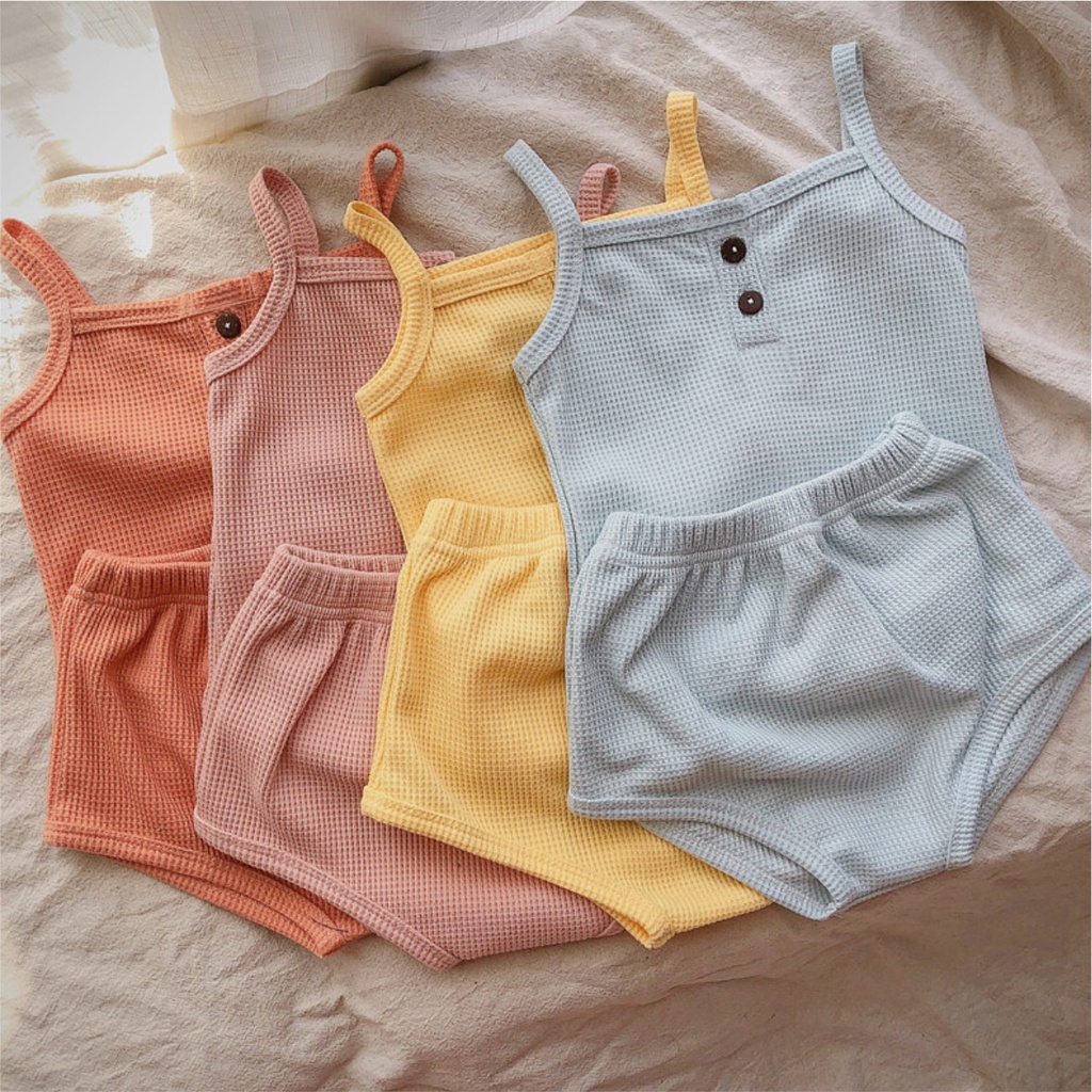 Set Cotton Mùa Hè - Bộ Đồ 2 Dây Bé Gái Chất Cotton (Hàng Cao Cấp)