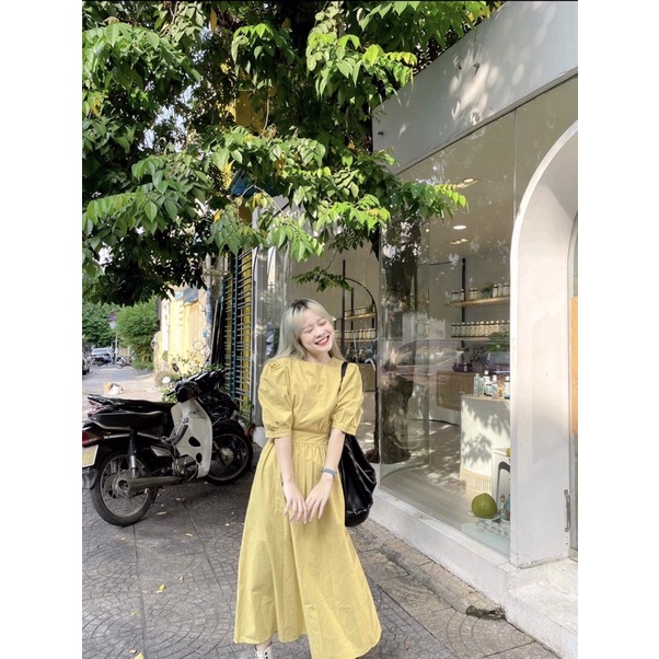 Grass Dress - Đầm dáng dài hở eo tay phồng - Remmus.vn | BigBuy360 - bigbuy360.vn