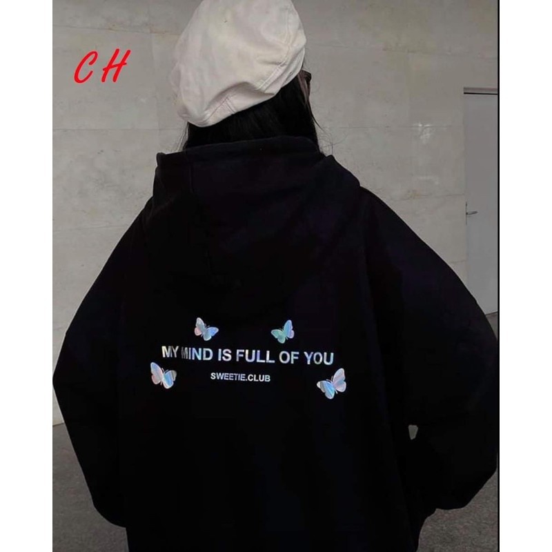 Áo hoodie bướm MY MIND phản quang CH12