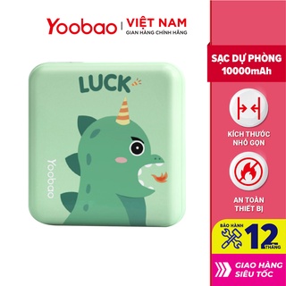 Sạc dự phòng mini dễ thương 10000mAh Yoobao M4 mini – Sạc đồng thời 2 cổng – Hàng chính hãng