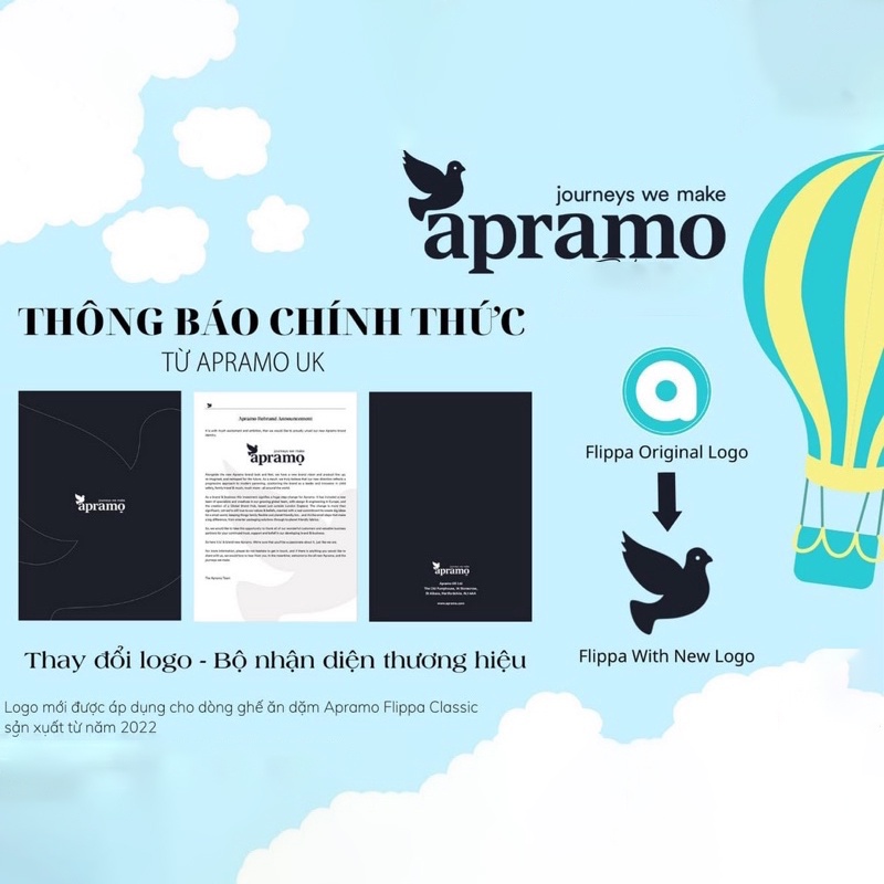 Ghế ăn dặm cho bé gấp gọn siêu nhẹ Apramo Flippa Dining Booster cho bé từ 6 tháng đến 3 tuổ