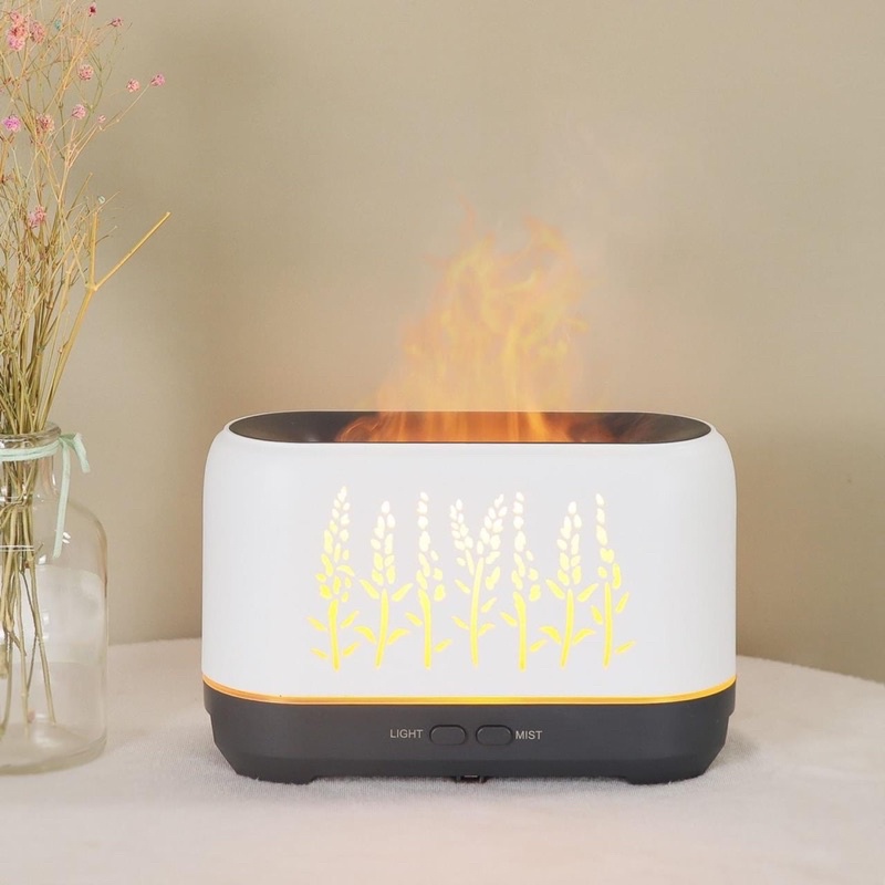 Máy xông tinh dầu 3D ngọn lửa 24V siêu âm Flame diffuser- Có hẹn giờ, hết nước tự tắt- Máy khuếch tán 30m2 - bobashop.vn