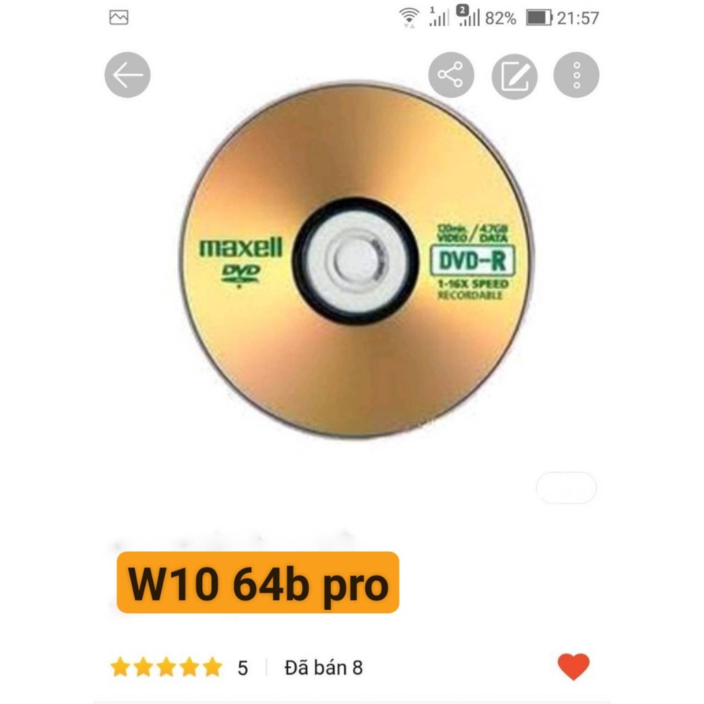 DVD cài UWin10 64b pro dùng vĩnh viễn