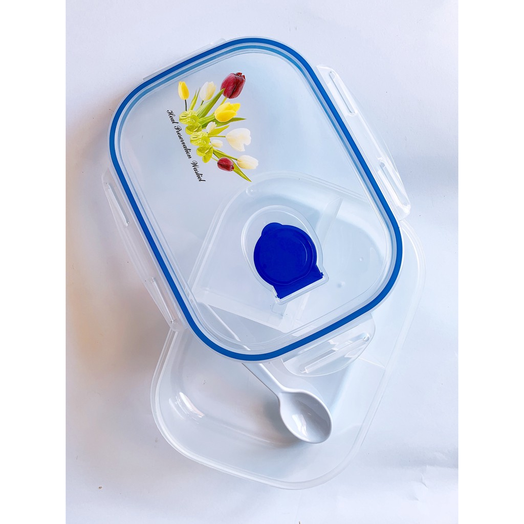 Hộp Đựng Cơm 3 Ngăn Four Lock SL2857 ( Tặng kèm Thìa )