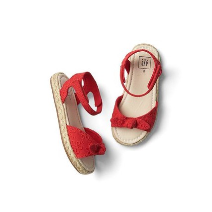 M3094 - Sandal GAP nơ đế cói bé gái