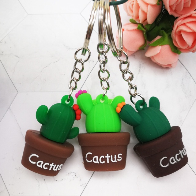 Móc treo chìa khoá xương rồng catus cute dễ thương