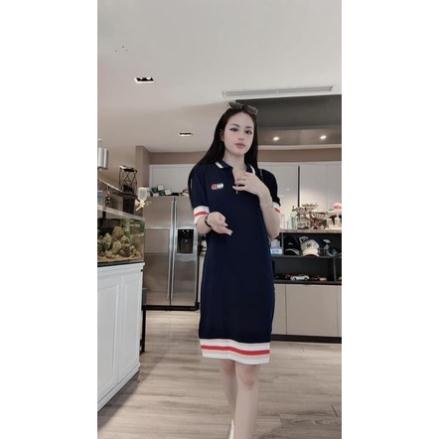VÁY POLO TOMMY CỔ BẺ XANH THAN NỮ RẺ ĐẸP