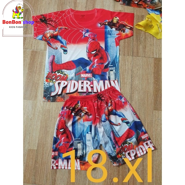 KM03_gói siêu khuyến mại cho bé trai gồm 5 bộ siêu nhân nhện, hàng siêu mát lạnh cho bé 1t-6t