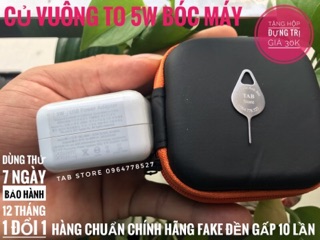 Củ Sạc IPHONE Vuông To Bóc Máy ( TẶNG HỘP ĐỰNG )