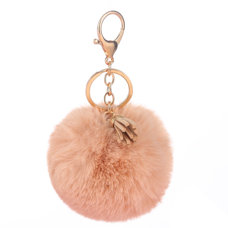 Charm cute trang trí balo charm móc khoá phụ kiện handmade phụ kiện víMócTua tua lông bi móc chìa khóa mặt dây chuyền túi nhung mô phỏng mặt dây chuyền lông thú hàn quốc
