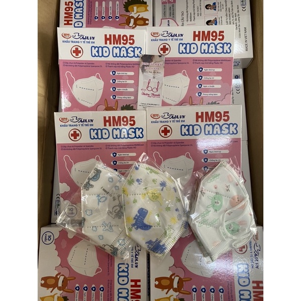 Combo 50 cái Khẩu trang N95 không van cho bé HM95 kid mask