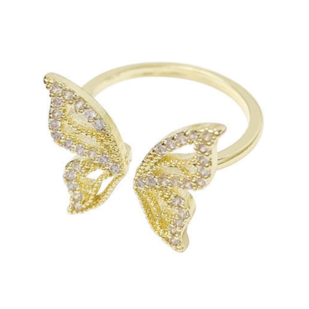 Nhẫn Hợp Kim Hình Bươm Bướm Chống Oxy Hóa Cho Nữ