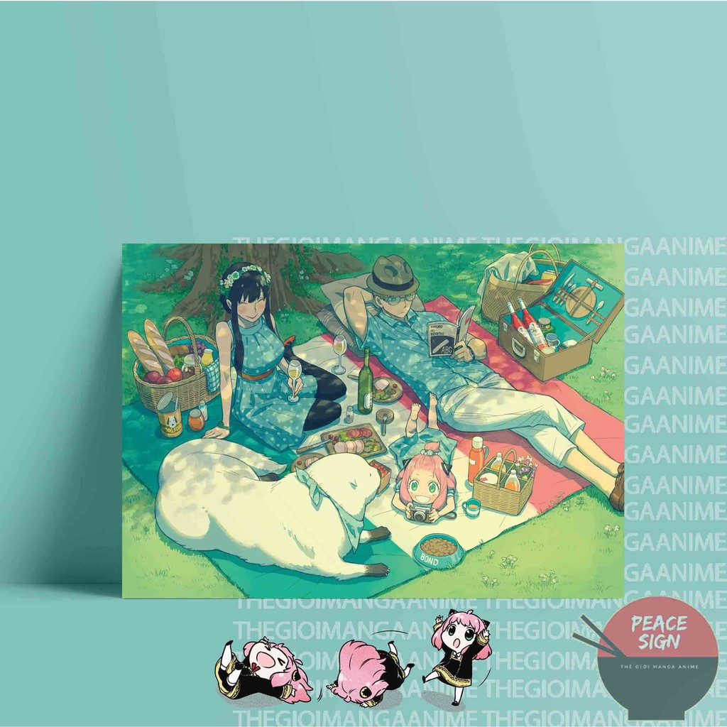 Tấm Poster cao cấp giấy 260gsm SPY X FAMILY GIA ĐÌNH ĐIỆP VIÊN A4 anime chibi ảnh đẹp nhiều mẫu