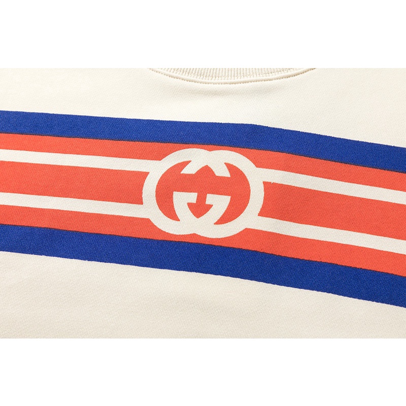 Áo sweater Gucci cổ tròn họa tiết kẻ sọc ngang thời trang cho nam nữ | BigBuy360 - bigbuy360.vn