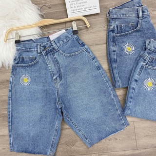 ❄️short jeans ngố thêu cúc