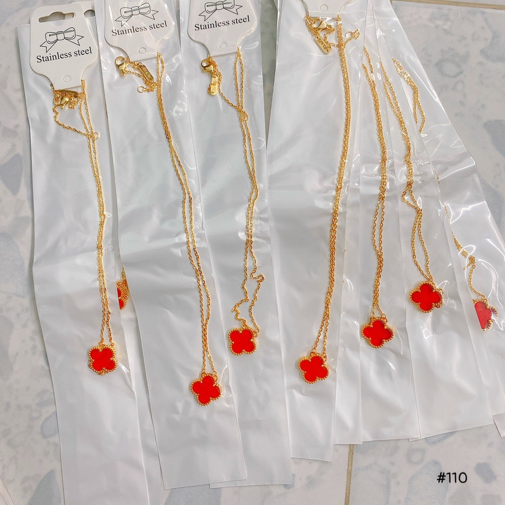 Dây Chuyền Cỏ 4 Lá Titan Ko Đen TT 4410