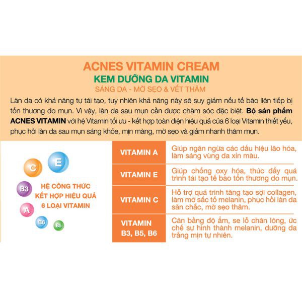 KEM DƯỠNG DA ACNES VITAMIN CREAM 40G