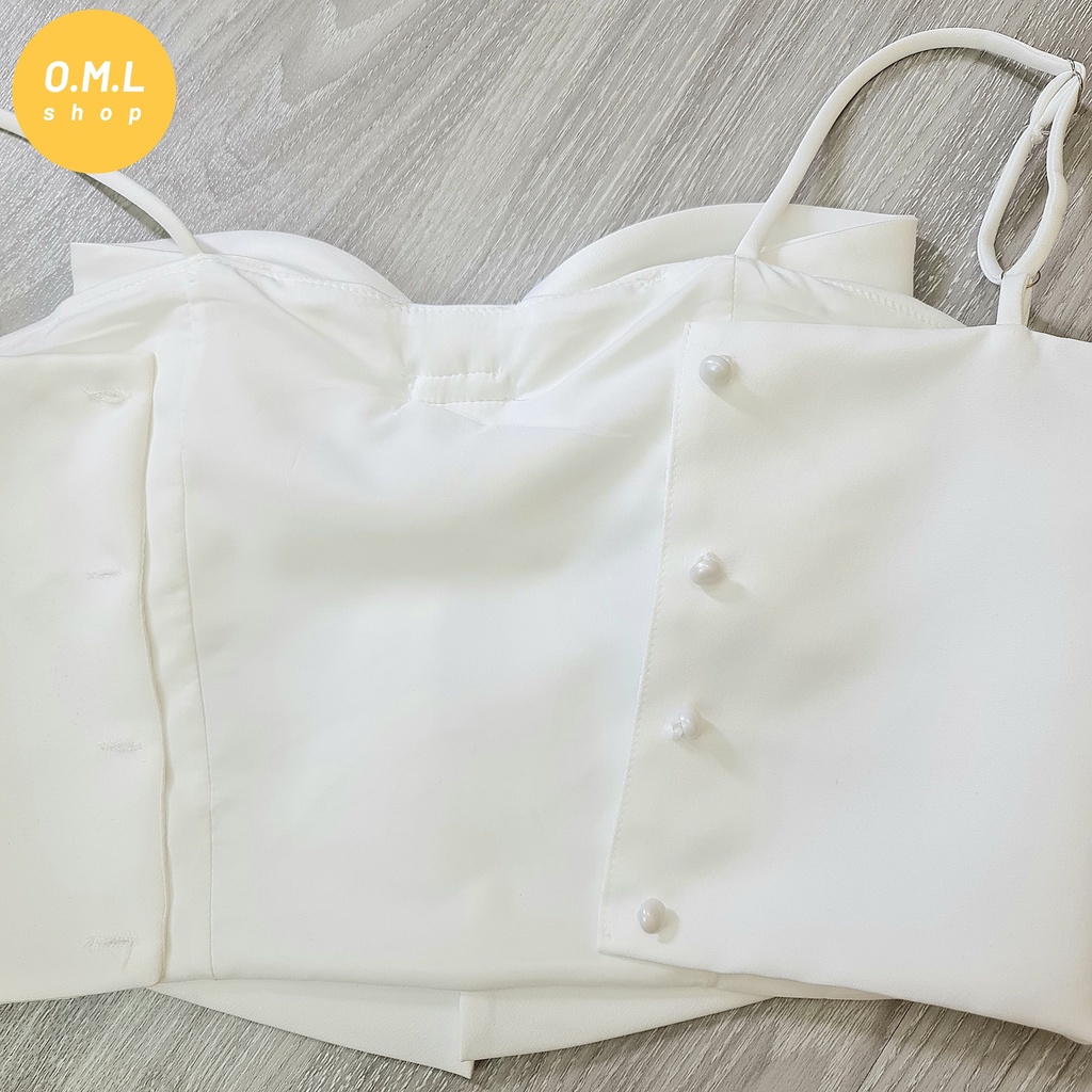 Áo croptop hai dây nơ lớn ĐỨNG PHOM xinh đẹp trẻ trung