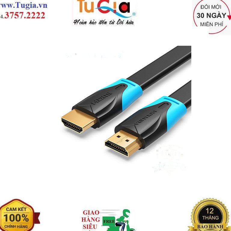 Dây cáp HDMI Vention VAA-B02-L500 5m Hỗ trợ 2K, 4K - Hàng chính hãng