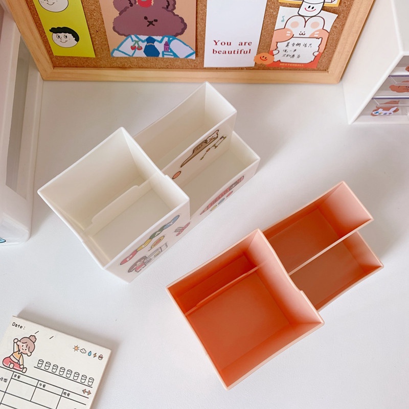 Hộp đựng bút/điện thoại để bàn bằng nhựa nhiều màu sắc đa năng