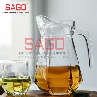 Bình Nước Thủy Tinh Delisoga Pitcher Hexagon 1300ml
