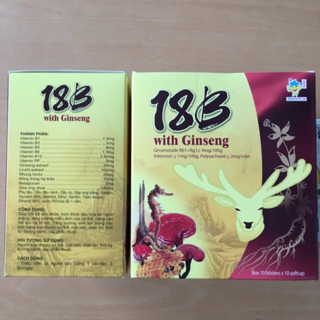 (Nhà thuốc 24h/7) Vitamin 18B With Ginseng hỗ trợ ăn ngon miệng ,bồi bổ cơ thể