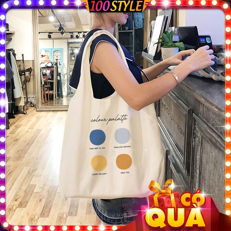 Túi Vải Tote Attitude Colour Palatte Siêu Xinh