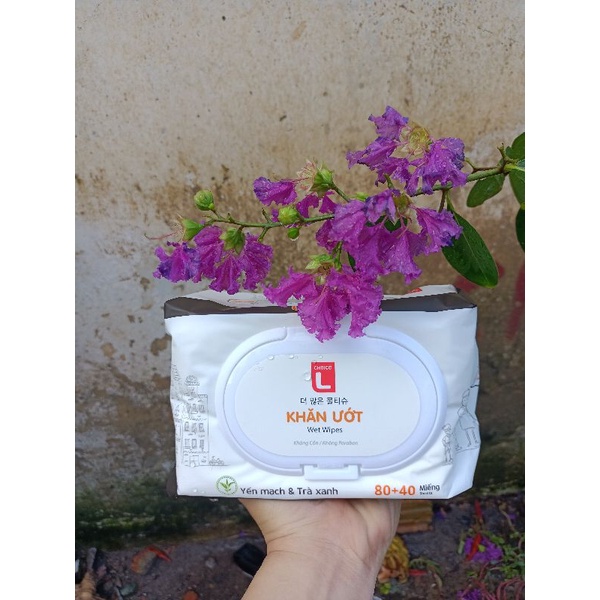KHĂN ƯỚT HÀN QUỐC LOTTE BỊCH 120 TỜ.