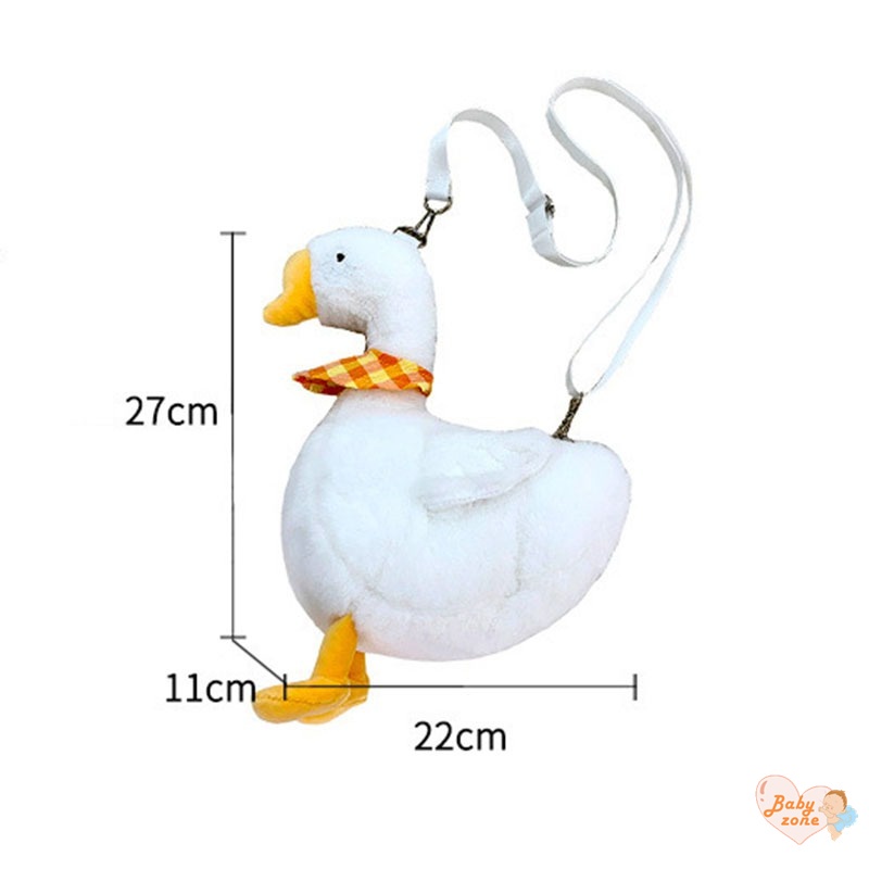 Túi Đeo Chéo Hình Vịt Nhồi Bông Dễ Thương Cho Bé
