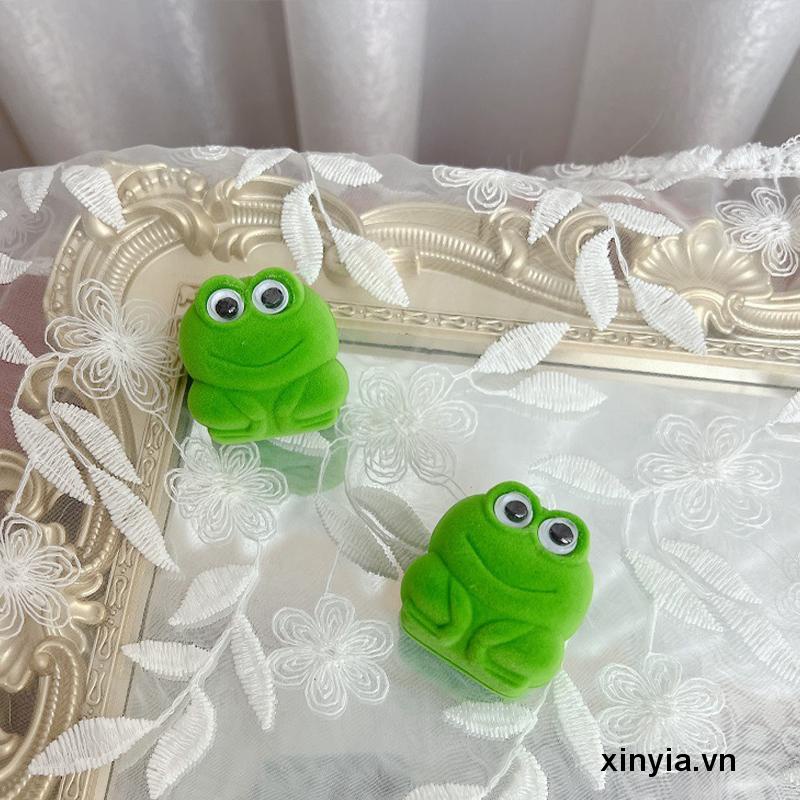 Hộp Đựng Trang Sức Hình Chú Ếch Hoạt Hình Bằng Nhung Dùng Làm Quà Tặng
