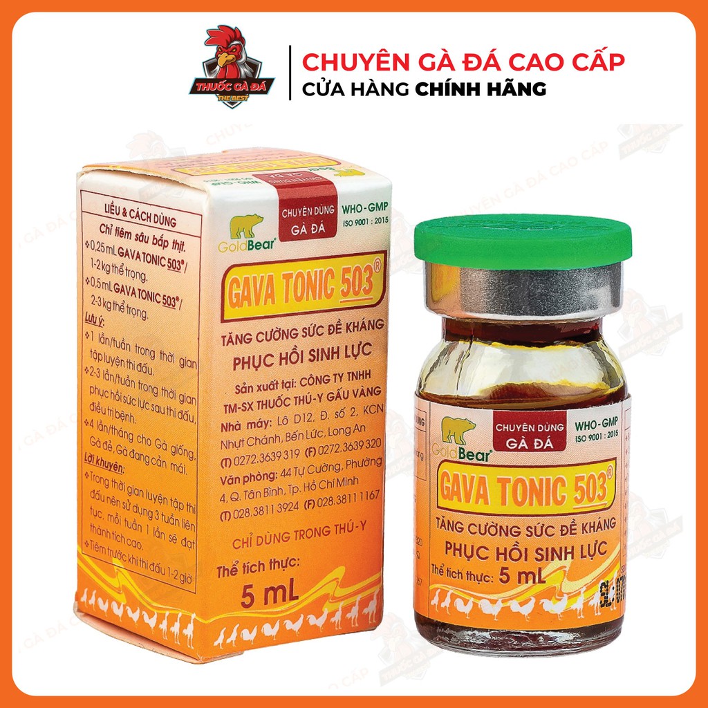 GAVA TONIC 503 (5ML/LỌ) Nhãn Cam Gà đá