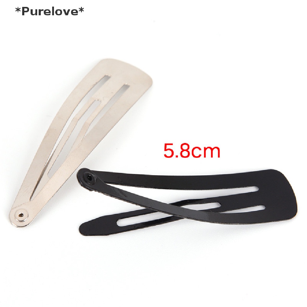 Set 10 Kẹp Tóc Màu Trơn Xinh Xắn Cho Bé Gái