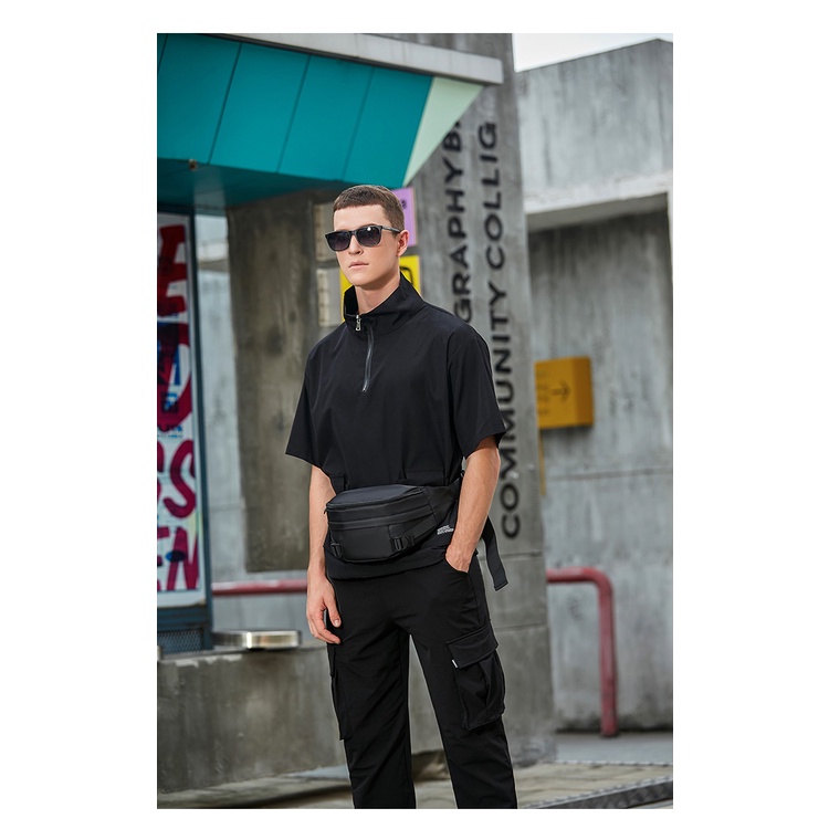 Túi đeo hông thể thao cỡ lớn chống thấm nước phong cách Nhật Bản thời trang cho nam | BigBuy360 - bigbuy360.vn