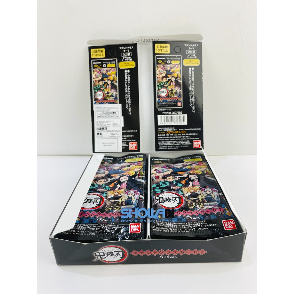 Thanh gươm diệt quỷ, Kimetsu no Yaiba BANDAI, Hộp Thẻ nhân vật Kính màu ghép VOL2, 1 hộp/20 gói