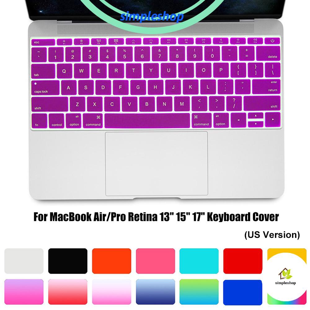 Miếng lót bàn phím silicon chống bụi tiện lợi và thời trang cho Apple MacBook Air Pro 13/15/17 inch